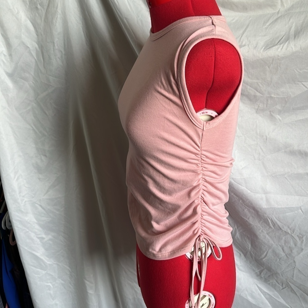 Olivia Rae Muscle Tank with Ruched Sides - Picture 2 of 5